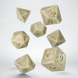 Elvish Jumbo Dice Set of 7 (Shimmering Beige & Copper)