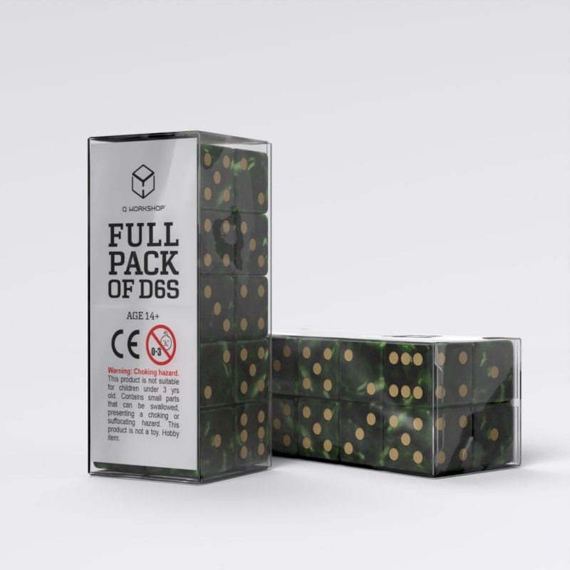 Q Workshop Dice Set Full Pack D6 Green (20)