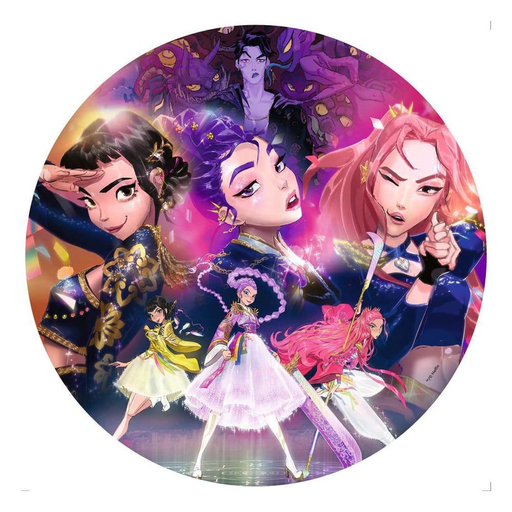 KPop Demon Hunters Round Jigsaw Puzzle For the fans! (500 Pieces)