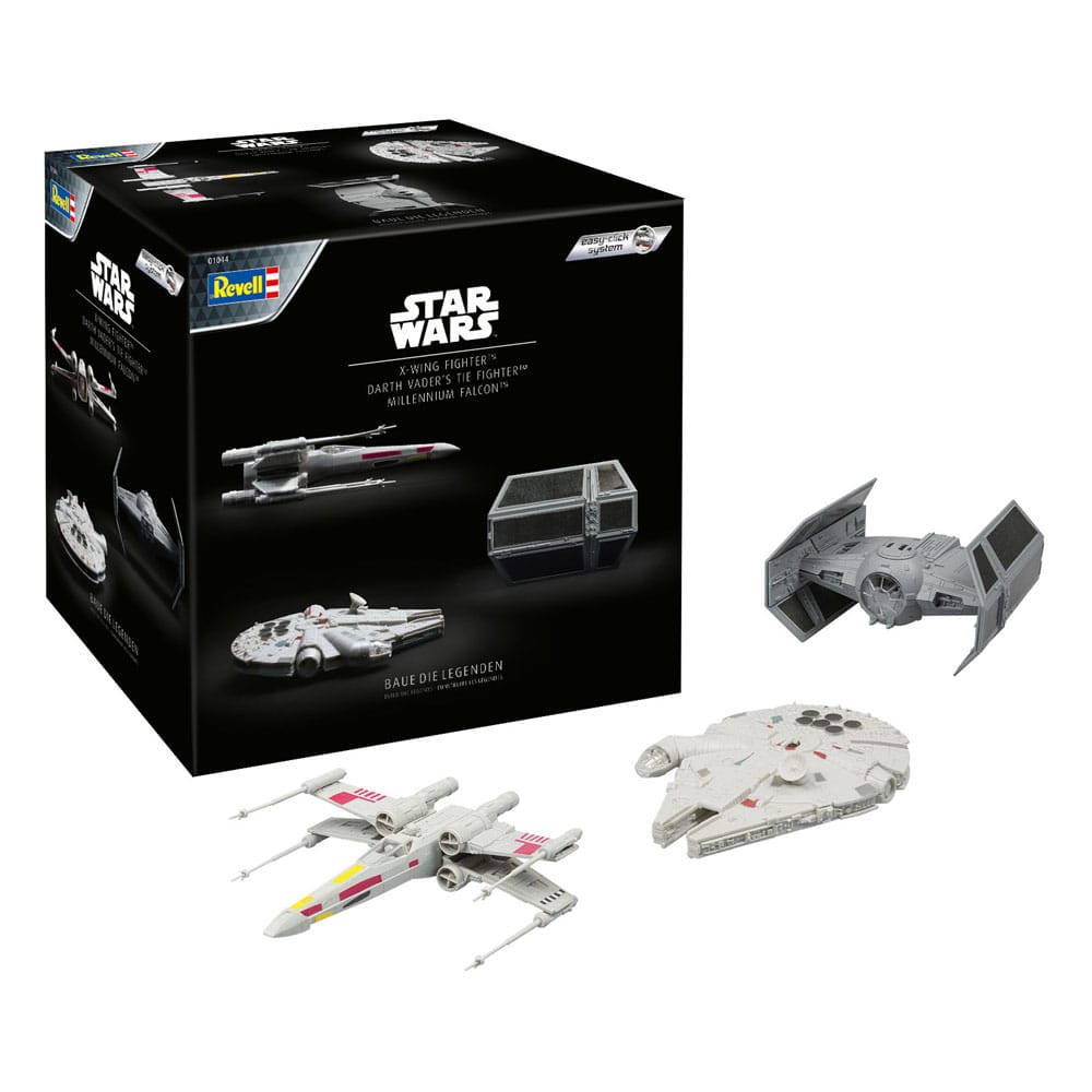 Star Wars Millennium Falcon, X-Wing Fighter, Darth Vader's Tie Fighter Model Kit Advent Calendar
