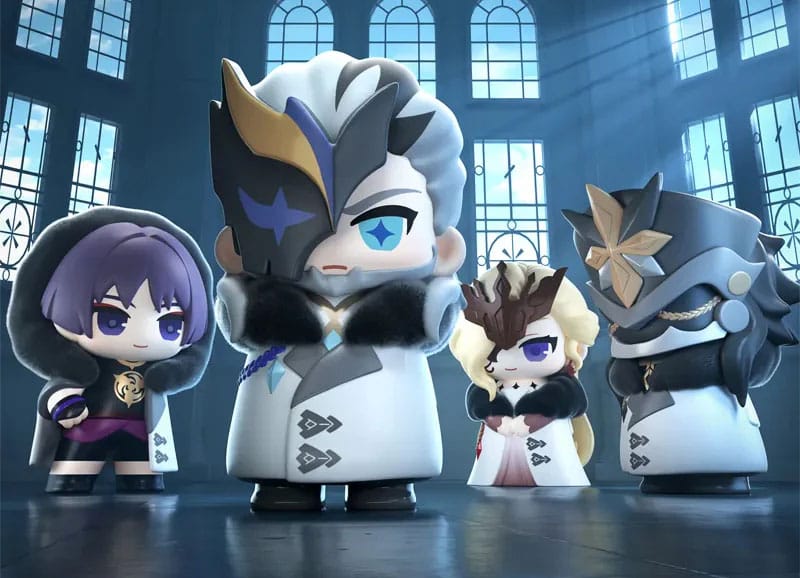 Genshin Impact Mini Figures Fatui Harbingers Chibi Design 7 cm Blind Box Display (9)