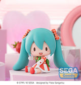 Character Vocal Series 01: Hatsune Miku Fuwa Petit Chibi Figure Hatsune Miku x Love and Berry Dress Up and Dance! Lovely Strawberry 8 cm