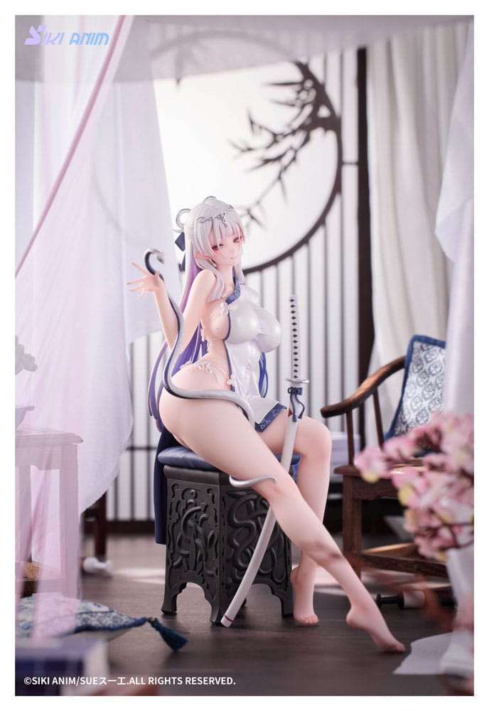 Original Character PVC Statue 1/7 The Color of the Blue - White Snake Deluxe Edition 20 cm