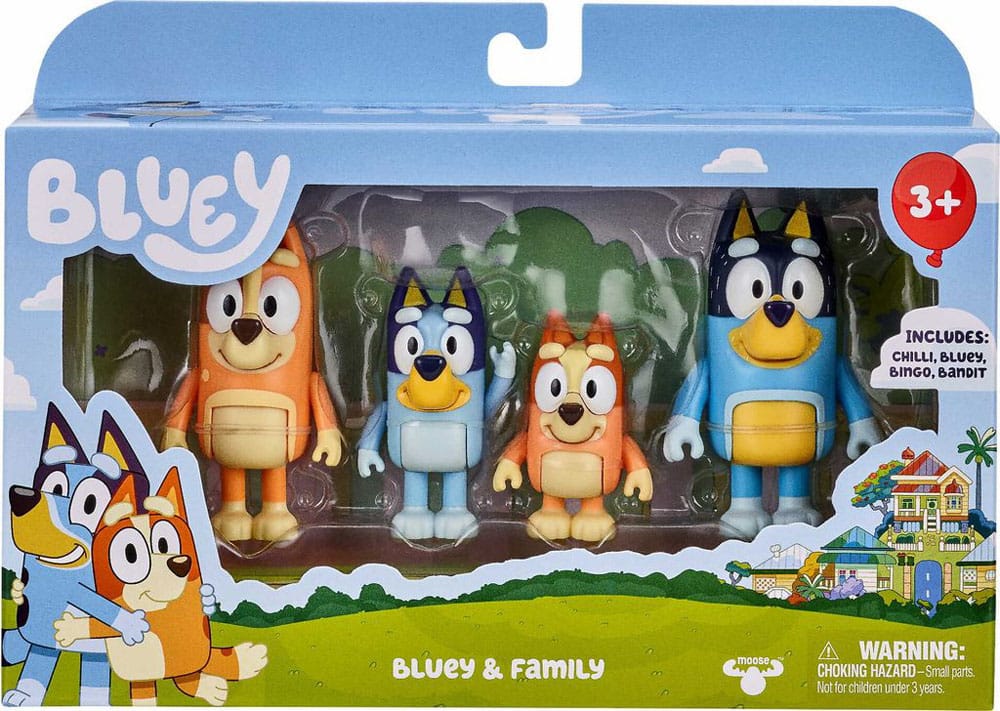 Bluey Action Figures 4-Pack