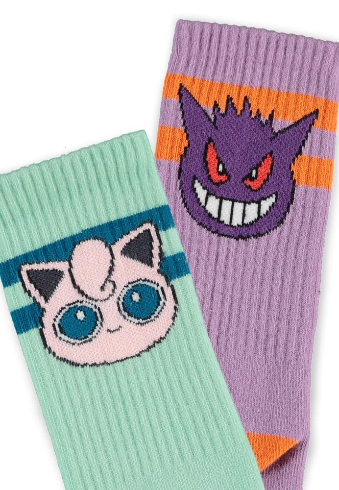 Pokémon Socks 2-Pack Heads Grey 35-38