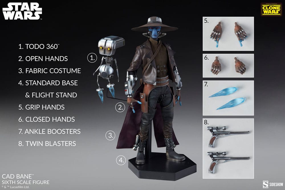 Star Wars The Clone Wars Cad Bane 32cm 1/6 Scale Action Figure