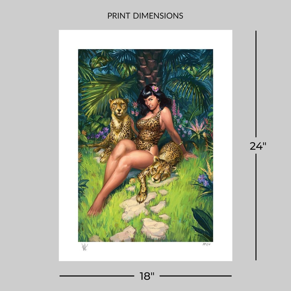 Bettie Page Fine Art Print Jungle Bettie 46 x 61 cm - unframed