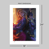 DC Comics Fine Art Print Supergirl & Batgirl 61 x 46 cm - unframed