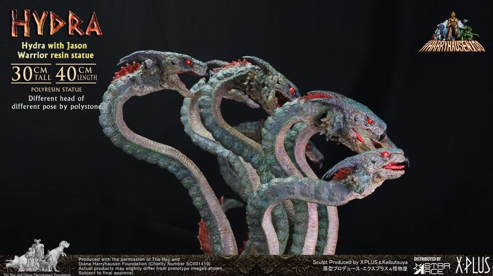 Ray Harryhausen Painted Statue Hydra with Jason Warrior Resin Statue 30 cm
