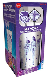 KPop Demon Hunters Glass Tumbler with Straws 485 ml