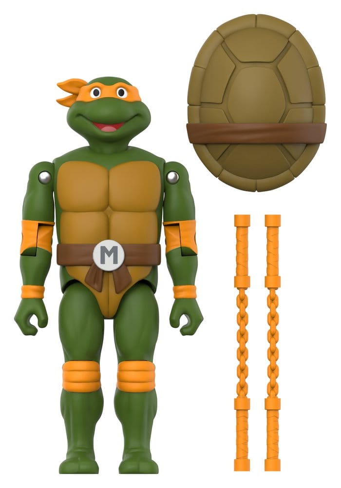 Teenage Mutant Ninja Turtles ReAction+ Action Figure Wave 02 Michelangelo