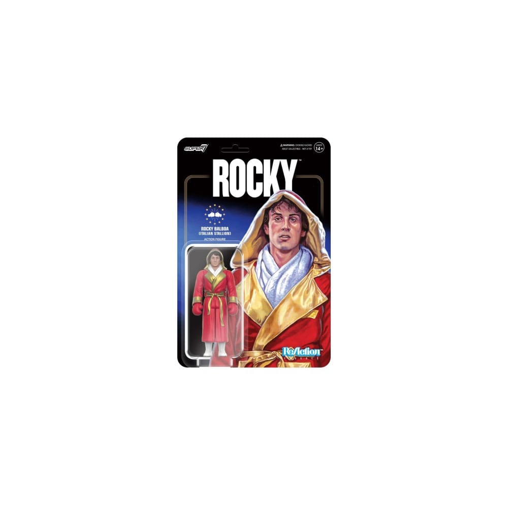 Super7 Rocky ReAction Figure - Statuetta Rocky Balboa Workout 9,5 Cm