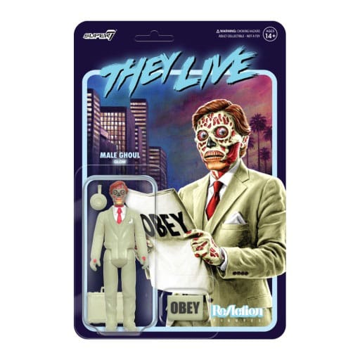 They Live ReAction Wave 02 Male Ghoul (Glow) 10 cm Action Figure