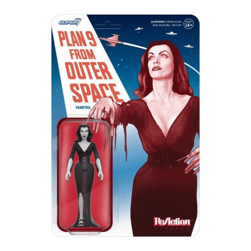 Vampira ReAction Wave 01 Vampira Plan 9 Grayscale 10 cm Action Figure