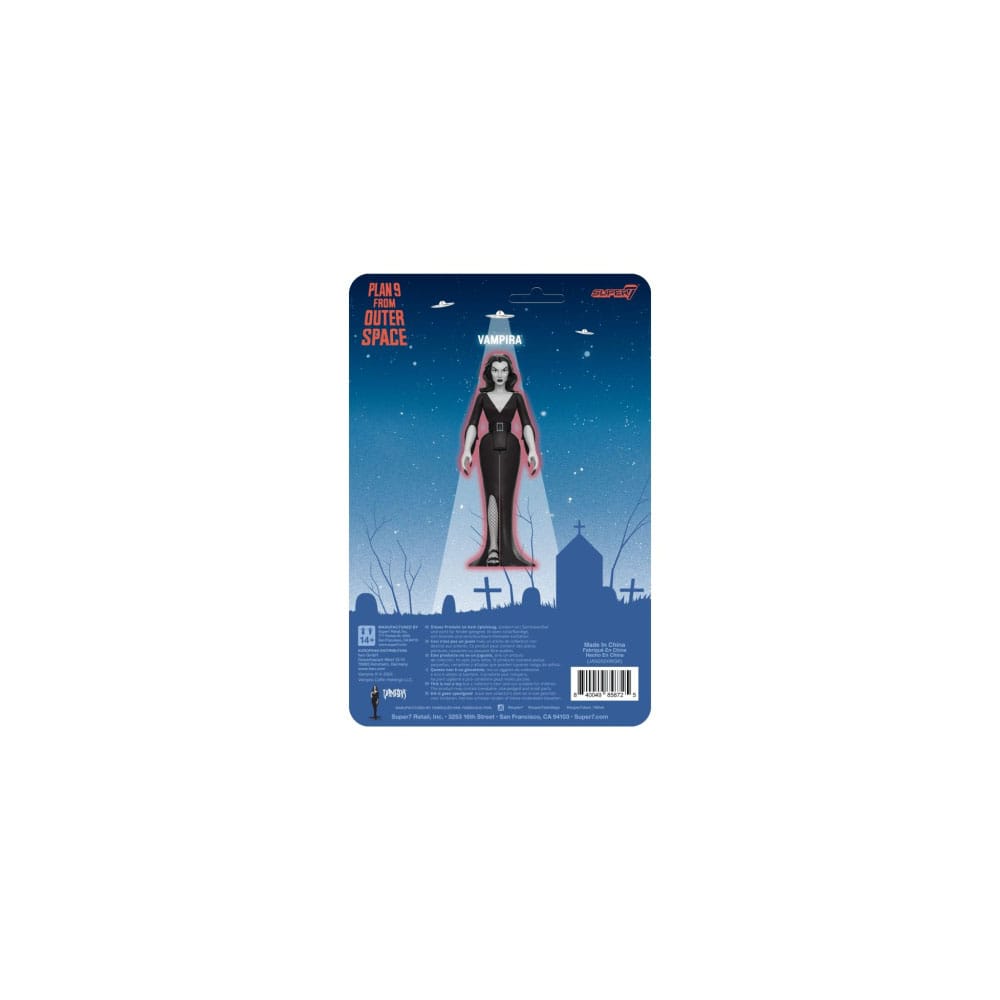 Vampira ReAction Wave 01 Vampira Plan 9 Grayscale 10 cm Action Figure