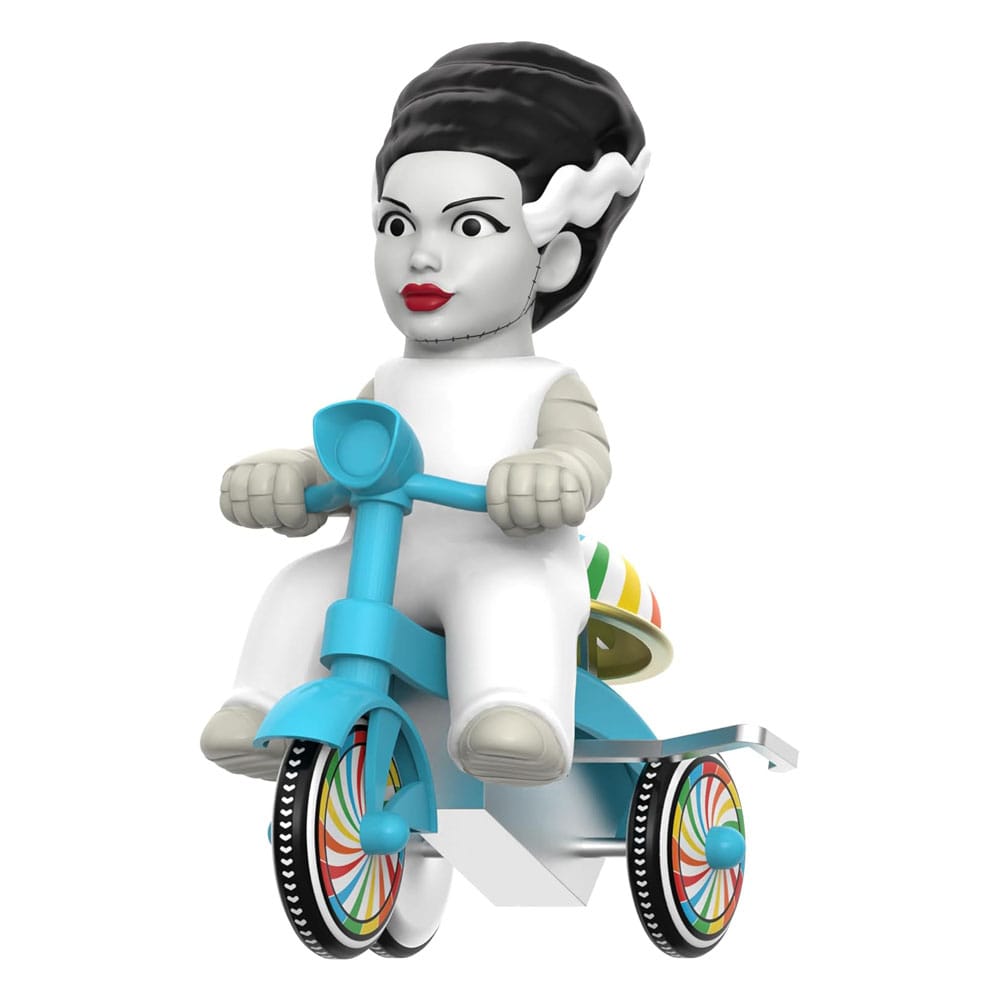 Universal Monsters Super Cycles Bride of Frankenstein (White with Blue Trike) 13 cm Action Figure