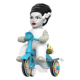 Universal Monsters Super Cycles Bride of Frankenstein (White with Blue Trike) 13 cm Action Figure
