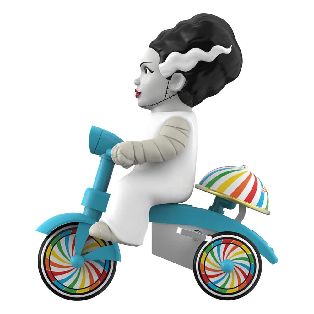 Universal Monsters Super Cycles Bride of Frankenstein (White with Blue Trike) 13 cm Action Figure
