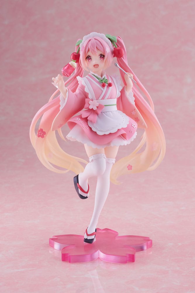 Hatsune Miku Newley Written Sakura Miku Japanese Cafe Ver. 18cm PVC Statue