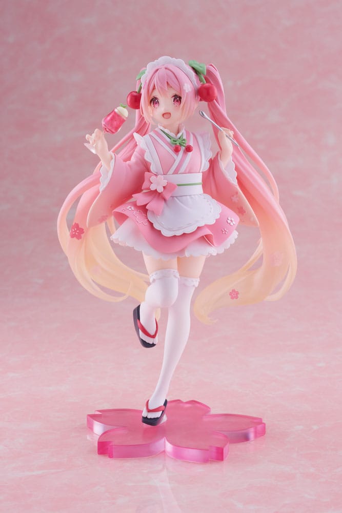 Hatsune Miku Newley Written Sakura Miku Japanese Cafe Ver. 18cm PVC Statue
