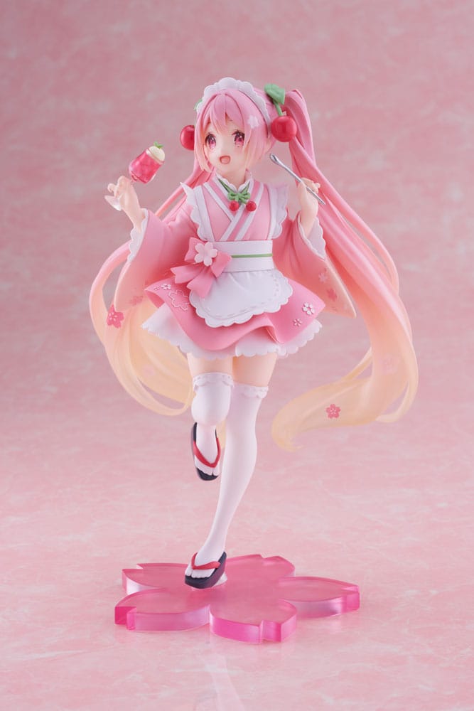 Hatsune Miku Newley Written Sakura Miku Japanese Cafe Ver. 18cm PVC Statue