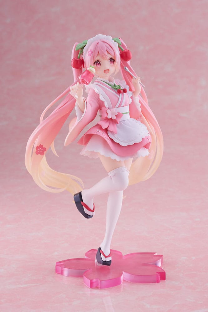 Hatsune Miku Newley Written Sakura Miku Japanese Cafe Ver. 18cm PVC Statue
