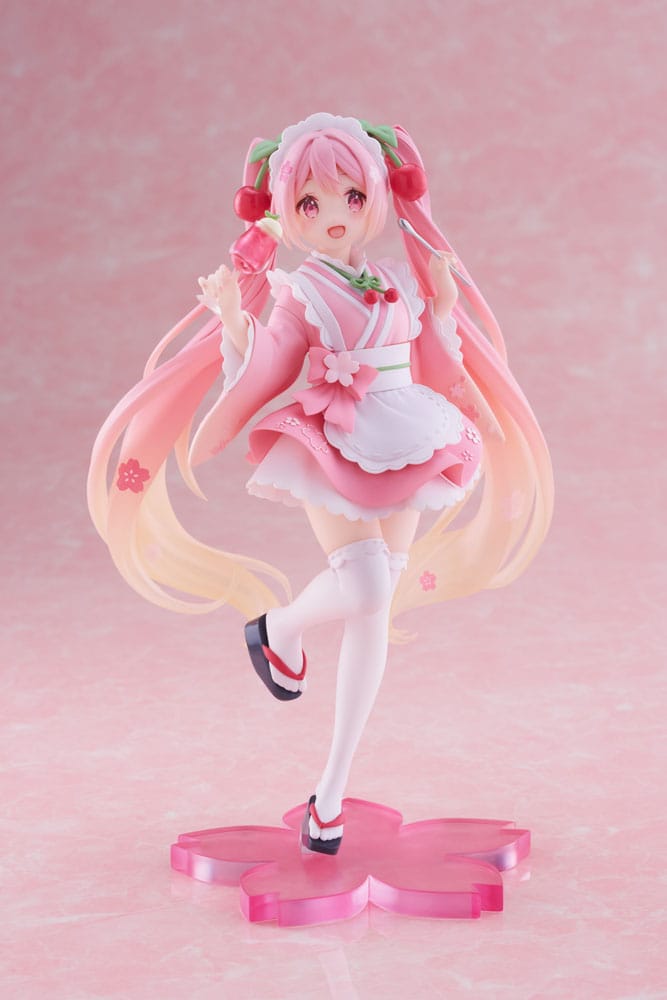 Hatsune Miku Newley Written Sakura Miku Japanese Cafe Ver. 18cm PVC Statue
