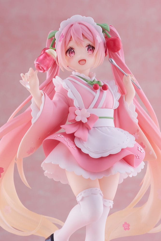 Hatsune Miku Newley Written Sakura Miku Japanese Cafe Ver. 18cm PVC Statue