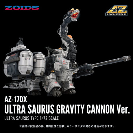 Zoids Plastic Model 1/72 AZ-17DX Ultra Saurus Gravity Cannon Deluxe Version 58 cm