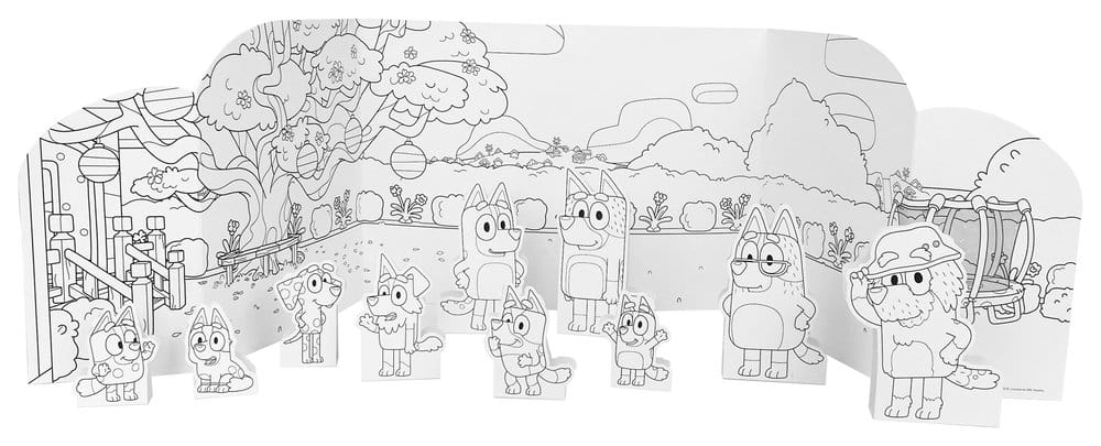 Bluey Colouring and Play World Set