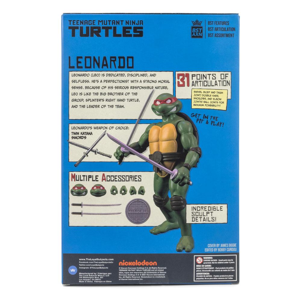 Teenage Mutant Ninja Turtles Leonardo Exclusive 13 m BST AXN x IDW Action Figure & Comic Book