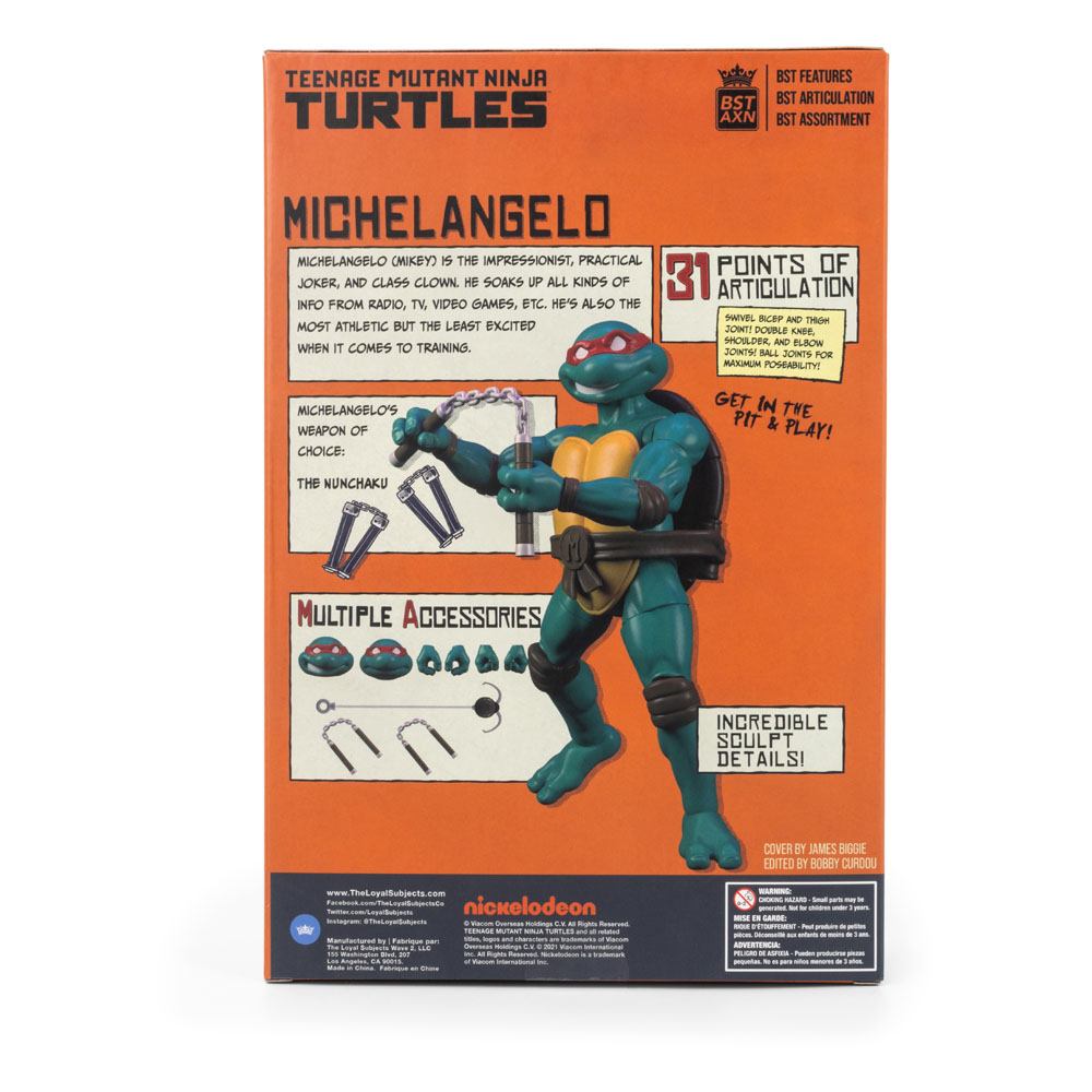 Teenage Mutant Ninja Turtles Michelangelo Exclusive 13 m BST AXN x IDW Action Figure & Comic Book