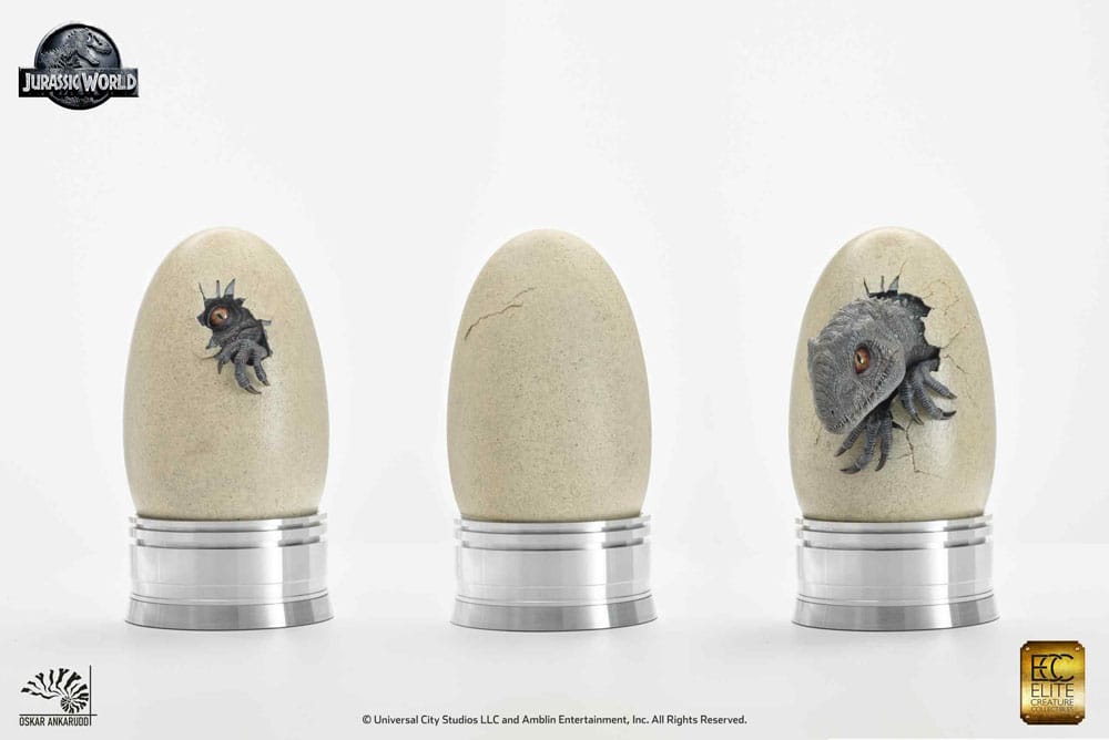Jurassic World Hatching Indominus Rex 13 cm 1/2 Set of 3 Statues