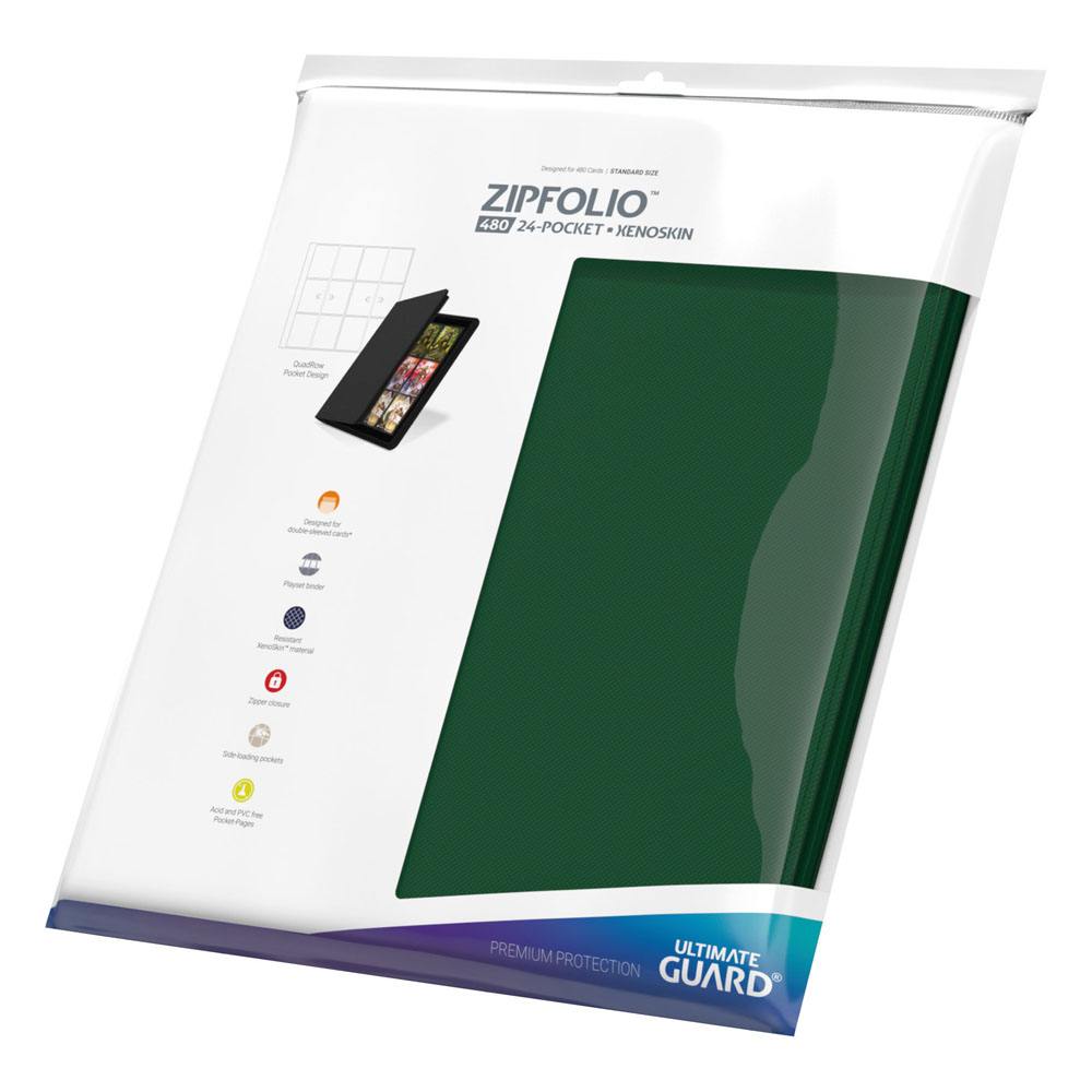Ultimate Guard Zipfolio 480 24-Pocket Xenoskin - Green