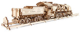 Ugears 3D Wooden Puzzle V-Express Steam Train with Tender
