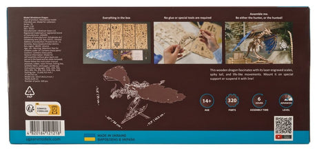 Ugears 3D Wooden Puzzle Windstorm Dragon