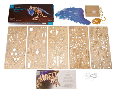 Ugears 3D Wooden Puzzle Windstorm Dragon