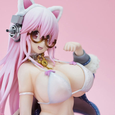 Super Sonico PVC Figure White Cat Ver. (Reissue) 27 cm