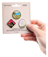 The Lord of the Rings Trilogy Pin Set Hobbiton, Rivendell & Mount Doom