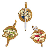 The Lord of the Rings Trilogy Pin Set Weapons of the Fellowship