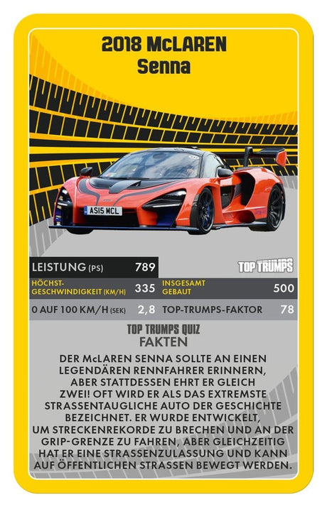 Super Cars Card Game Top Trumps *German Version*