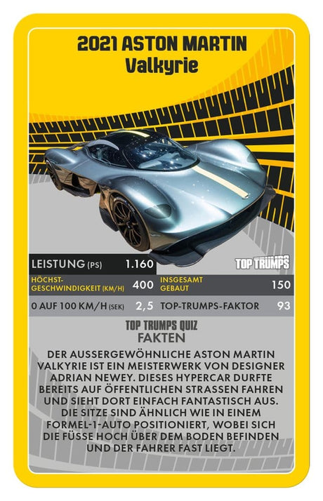 Super Cars Card Game Top Trumps *German Version*