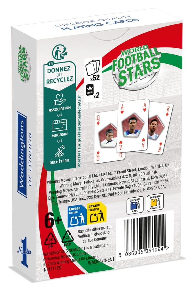 World Soccer Stars No 1 Playing Cards *English Version*