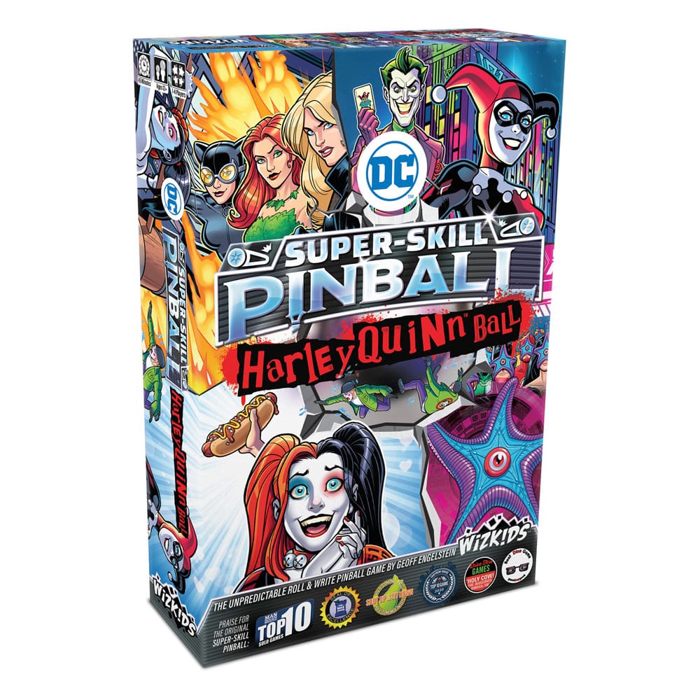 DC Comics Super-Skill Pinball: Harley Quinn Ball Board Game