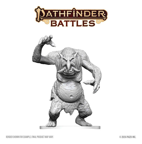 Pathfinder Battles Deep Cuts Unpainted Miniature Forest Troll 15 cm