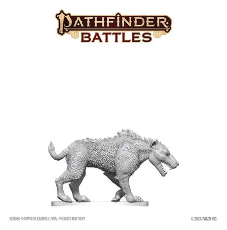 Pathfinder Battles Deep Cuts Unpainted Miniature Hyaenodon 13 cm