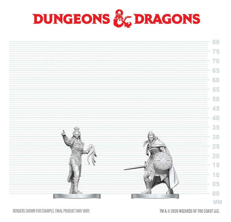 D&D Nolzur's Marvelous Miniatures Mini Figures Drow Elite Warrior & Drow Priestess of Lolth 13 cm