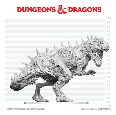 Dungeons & Dragons Nolzur's Marvelous Miniatures Unpainted Miniature Tyrannosaurus Zombie 20 cm