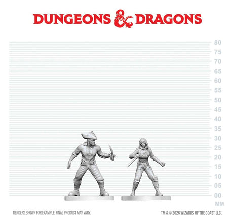 Dungeons & Dragons Nolzur's Marvelous Miniatures Unpainted Miniature Bandit & Pirate 14 cm
