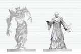 Dungeons & Dragons Nolzur's Marvelous Miniatures Unpainted Miniature Ghast Gravecaller & Wraith 14 cm